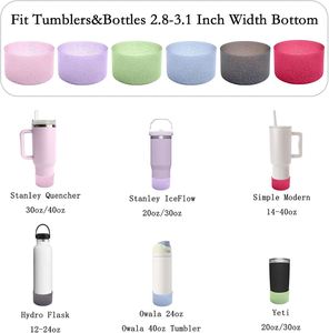 Luxury 75mm BPA Free Eco-Friendly Silicone <b>Bottle</b> Tumbler 12-24hr Thermal Insulation Sparkle Glitter Particle Diamond Protective - Product Image 5