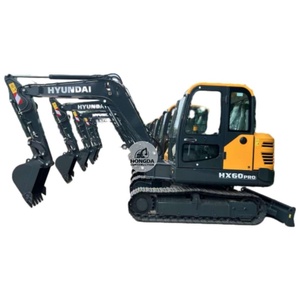 New Excavator Hyundai HX60 Hx60pro Hx60g High Quality Hyundai Brand New Excavator Construction 6ton Mini <b>Small</b> <b>Wheel</b> Excavator - Product Image 1