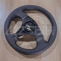 WZSEAHI Volant de course de course universel personnalisé en cuir noir style RALLY DRIFT 300mm