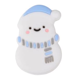 2025 vente chaude mignon noël bonhomme de neige dentition Silicone perle alimentaire Silicone perles focales pour stylo faisant prêt à expédier - Product Image 5