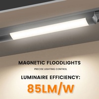 Penjualan laris permukaan lampu sorot rel magnetik dalam ruangan 12W 24W 36W lampu jalur Magnet linier