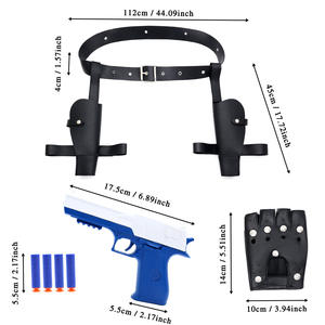 कैदी क्रॉस-बॉर्डर लार्वा क्रॉफ्ट पिस्टल होल्स्टर, वेस्टर्न काउबॉय बेल्ट, चमड़े के दस्ताने, कोस्प्ले पोशाक प्रोप्स एक्सेसरीज - Product Image 2