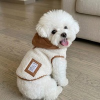 Veste en polaire d'agneau chaude pour animaux de compagnie, automne-hiver, à deux pattes, pour petits chiens, Teddy, Bichon Frisé