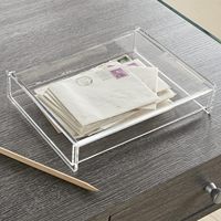 Boîte en acrylique transparente épaisse avec couvercle magnétique, boîte carrée en acrylique pour bonbons