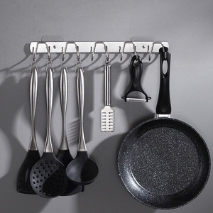 Crochets de cuisine en acier inoxydable, fixation murale robuste, sans perçage, pour le rangement des serviettes et des manteaux dans la salle de bain - Product Image 2