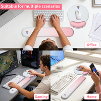 Ensemble de tapis de souris et de clavier en mousse à mémoire de forme personnalisée Dessin animé Nouveau clavier d'ordinateur Base en caoutchouc antidérapante Tapis de souris de jeu pour le bureau à domicile