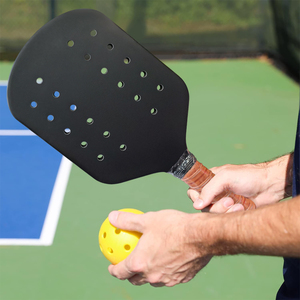 MOZKUIB Pagaie de Pickleball en fibre de carbone ultra silencieuse Pagaie de Pickleball approuvée par l'USAPA <span class=keywords><strong>Anneau</strong></span> en caoutchouc noir pour <span class=keywords><strong>le</strong></span> sport - Product Image 1