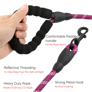 सबसे ज्यादा बिकने वाला पहाड़ चढ़ने वाला कुत्ता पट्टा टिकाऊ कुत्ता रस्सी सीसा परावर्तक रस्सी पालतू आउटडोर खेल - Product Image 4