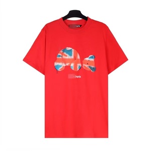 T-shirt da uomo/coppia Authentic version PA streetwear Broken Head Bear a maniche corte con stampa palma e orsetto Teddy Bear Shark, stile INS, per il tempo libero e la moda urbana. - Product Image 3