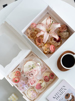 Boîte à 5 cupcakes pour la Saint-Valentin, emballage de dessert pour le goûter de 4/5 pouces, boîte d'emballage pour gâteau de pique-nique