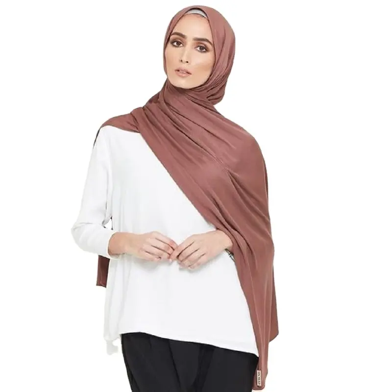 Nouvelles couleurs en stock femmes musulmanes tête châle écharpe premium stretch viscose coton jersey hijab