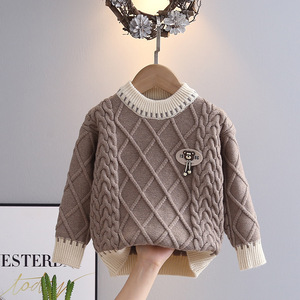 <span class=keywords><strong>Pull</strong></span>-over pour garçon, hiver-printemps, épais et <span class=keywords><strong>chaud</strong></span>, en tricot, pour les âges de 4 à 12 ans - Product Image 5