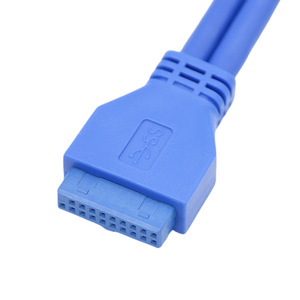 สายเคเบิล Mkd 20p เป็น Dual Usb3.0 ตัวเมีย ระยะห่าง 30 มม. ป้องกันสัญญาณรบกวนด้วยทองแดงเต็มรูปแบบ สำหรับต่อขยายเมนบอร์ด - Product Image 3