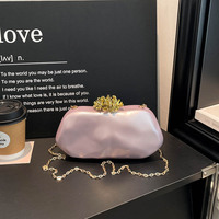 Pochette de soirée irrégulière pour femme, sac à bandoulière en acrylique avec chaîne, petit sac à main mignon pour mariage, fête, banquet