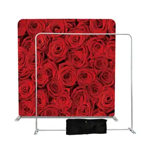 2023 New Product Promotional Sublimation Flash Sale 10x10 Tension Wedding Backdrop Banner