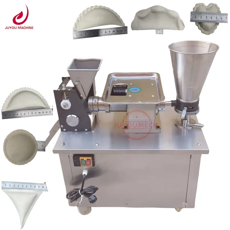 JUYOU 4500pcs/h Automatic Dumpling Machine Manual Folding Large Pie Making Big Empanada Machine Forming Samosa Making Machine