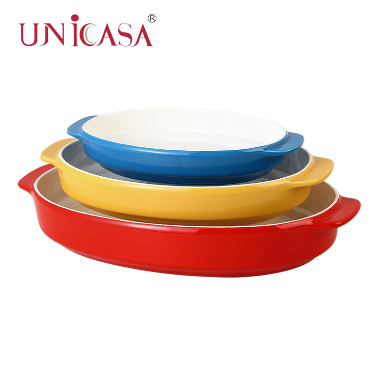 Ensemble de 3 plat de cuisson ovale