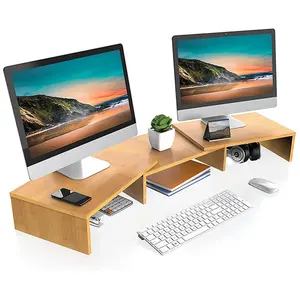 Tempat penyimpanan Monitor komputer, Laptop, Riser meja komputer meja kantor dengan laci