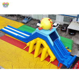 AIRFUNPRO Aire de jeux pour enfants, parc d'attractions, grand toboggan aquatique gonflable d'extérieur, matériau PVC, écologique, utilisation mobile commerciale sur le sol - Product Image 5