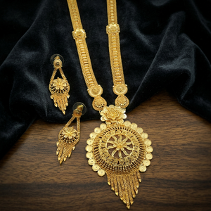 Collares Largos de Moda de Oro Micronizado de 14K, 18K, 24K al por Mayor, Conjunto de Joyería de Diseño Tradicional, Conjunto de Joyería Larga de Latón Micronizado. - Product Image 2