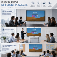 Tableau blanc interactif intelligent de 65, 75, 86 et 98 pouces avec écran tactile pour salle de réunion, système audiovisuel de conférence, intégrateur de systèmes AV, projet scolaire