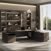 Ensemble de bureau exécutif modulaire de luxe en forme de L, poste de travail en bois, mobilier de bureau pour l'école, la maison, l'hôtel, l'appartement