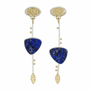 Orecchini creativi a forma di foglie triangolari con texture colorata, gioielli vintage da donna per tutti i giorni, idee regalo - Product Image 1