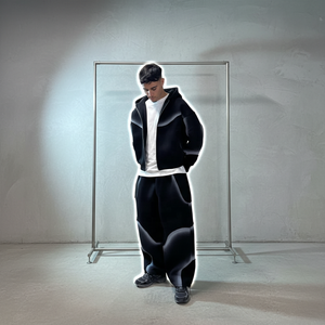 Felpa con Cappuccio Retro Sfumata, Stile Trench, Unisex, Comoda e Larga, con Zip Corta, Stile High Street - Product Image 2