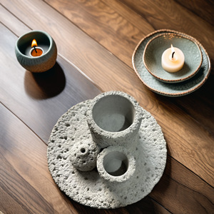 Porte-bâtonnets d'<span class=keywords><strong>encens</strong></span> Palo Santo en ciment multifonctionnel Brûleur de sauge blanche Exquis pour la décoration intérieure Yoga <span class=keywords><strong>Purificateur</strong></span> - Product Image 4