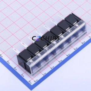 KF48H-9.5-7P Barrier Terminal Block Through hole Component (THT),P=9.5mm Connector With Cover Plate 9.5mm 1x7P Straight Pin - Product Image 1