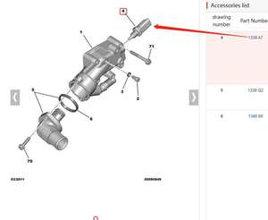 1338.A7 1338A7 9636777180 Capteur de température d'eau pour Peugeot 207 TU3AF 1.4L 407 EW12J4 2.2L <span class=keywords><strong>Citroen</strong></span> <span class=keywords><strong>C2</strong></span> C3-XR C4L - Product Image 5