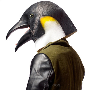 Máscara <span class=keywords><strong>de</strong></span> <span class=keywords><strong>pingüino</strong></span> para Halloween, suministros <span class=keywords><strong>de</strong></span> disfraz <span class=keywords><strong>de</strong></span> fiesta, cara completa, utilería, cubierta para la cabeza, simulación <span class=keywords><strong>de</strong></span> grasa, Cosplay - Product Image 2