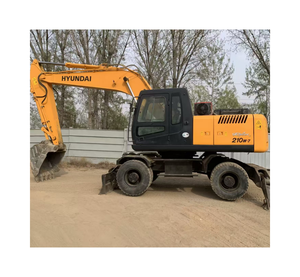 Excavatrice sur pneus Hyundai 210W-7 210W-9 d'occasion de 21 tonnes, en très bon état, moteur de matériel de construction original de la Corée, moteur d'occasion - Product Image 1