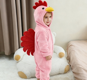 <span class=keywords><strong>Pijama</strong></span> de Bebé HAOXUAN con Estampado de Gallo Rosa, de <span class=keywords><strong>Terciopelo</strong></span> Ecológico, con Mangas Abullonadas, para las Cuatro Estaciones, con Cierre de Botones y <span class=keywords><strong>Cremallera</strong></span> Oculta - Product Image 1