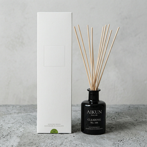 Aikun Low MOQ 3 Day Sampling 7 Day Delivery 100ml Silk Screen Logo Custom Long Lasting Black Glass Reed <b>Diffuser</b> Gift Box Set - Product Image 1