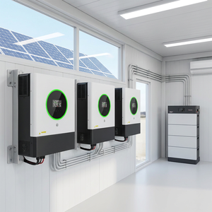 ระบบไฮบริดพลังงานแสงอาทิตย์ Jesudom 33KW คลื่นไซน์บริสุทธิ์เดี่ยว 48VDC 230VAC พร้อม Wifi ในตัว ฟังก์ชั่นเชื่อมต่อแบบขนาน ระบบออฟกริด - Product Image 1