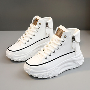 Zapatillas <span class=keywords><strong>Deportivas</strong></span> de Plataforma para <span class=keywords><strong>Mujer</strong></span>, con Cierre Lateral, Suela Gruesa, Aumentan la Estatura, Estilo Casual Urbano - Product Image 3