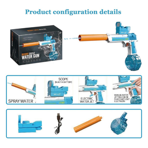 Pistol air listrik elang gurun 2-in-1 baru 2024 mainan anak dengan baterai bawaan Manual & bahan plastik otomatis listrik - Product Image 4