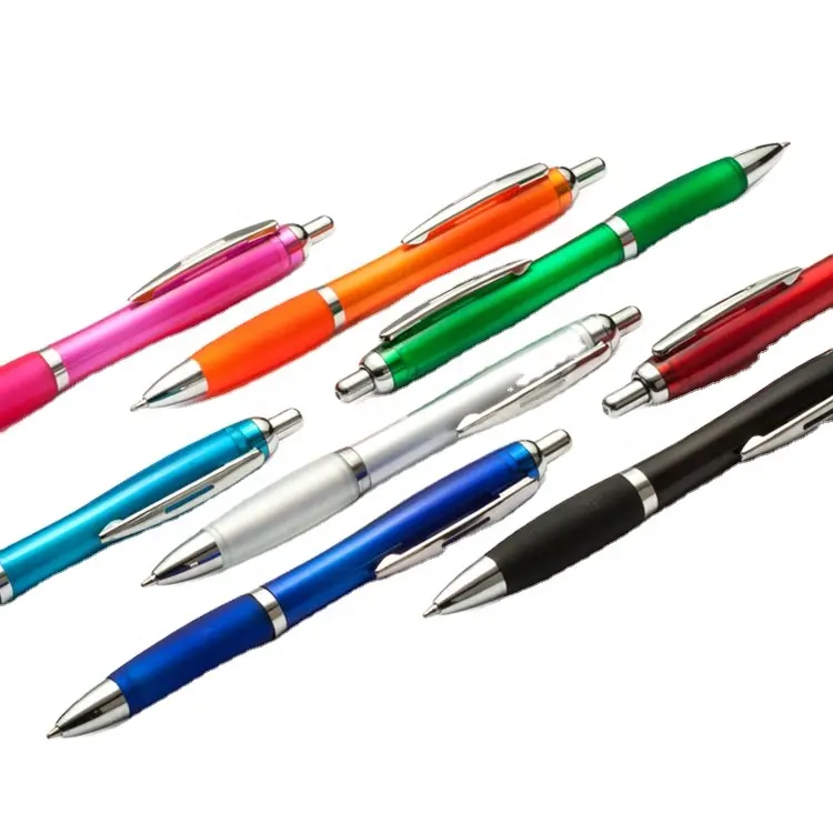2021 sıcak satış hızlı teslimat ucuz promosyon kalem özel logo plastik tükenmez kalem
