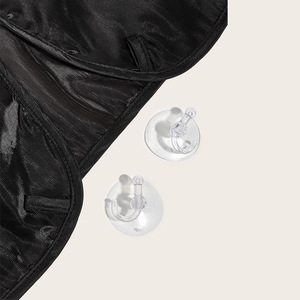 Tablier de rasage avec ventouse réutilisable noir et blanc pour un usage quotidien - Product Image 1