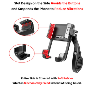 Easydo Tay Lái Xe máy điện thoại chủ xe đạp điện thoại di động chủ hệ thống phát hành nhanh chống rung Hợp kim nhôm - Product Image 3