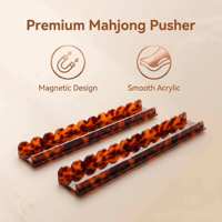 Support de Mahjong en Acrylique Magnétique de Luxe Personnalisé de Haute Qualité - Lot de 4 - Édition Améliorée - Compatible avec tous les jeux de Mahjong Américains
