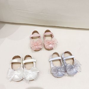 Chaussures de princesse pour bébé fille en soie à semelle souple antidérapante, chaussures de cérémonie pour bébé avec semelle antidérapante, pour fête de bébé - Product Image 5
