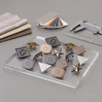 Étiquettes de vêtements écologiques en métal plaqué, design personnalisé, logo en relief 3D, découpe au laser, forme ronde/carrée/rectangulaire, nom de marque
