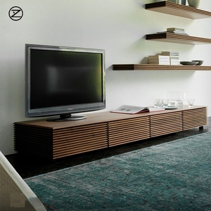 <span class=keywords><strong>Meuble</strong></span> <span class=keywords><strong>TV</strong></span> en noyer noir d'Amérique du Nord, style nordique minimaliste, en bois massif, avec tiroirs, pour salon, en chêne, avec portes battantes créatives - Product Image 2