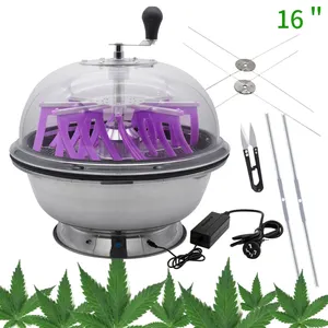 Electric Manual 2 in 1 Hydroponic Plant Trimming Machine 16inch 19inch 24inch Bowl Bud Leaf Trimmer