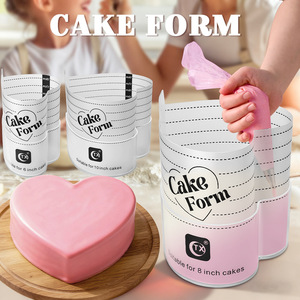 Set di Stampi in Plastica Trasparente Rinforzati, Rotondi, Quadrati e a Cuore, Utensili per Decorazione Torte - Product Image 6
