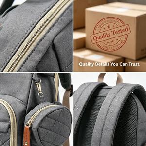 Sac à dos à langer avec matelas à langer, port de chargement, étanche, pour voyage, essentiels maman et bébé, vente en gros personnalisée - Product Image 6