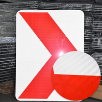 Panneau de signalisation Chevron 8" x 24" en aluminium réfléchissant de qualité ingénierie 3M, fabriqué en Chine
