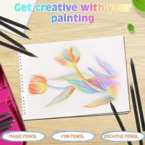 Đồ dùng học tập CẦU VỒNG <span class=keywords><strong>7</strong></span> màu cùng một lõi màu bút chì <span class=keywords><strong>Gradient</strong></span> trẻ em Quà tặng graffiti Đen gỗ màu bút chì bán buôn - Product Image 6